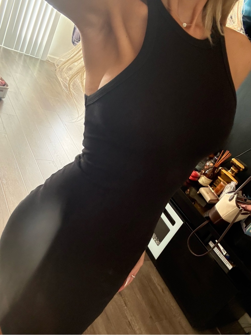 Zara Black Racerback Midi Dress